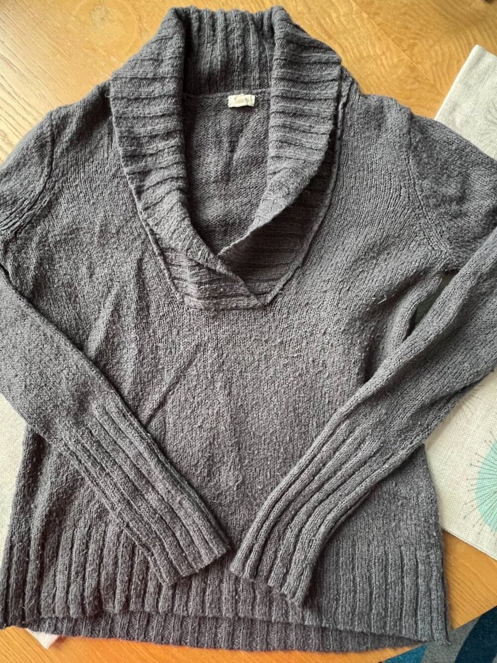 J. Crew Factory Women's Grey Wool Blend Sweater